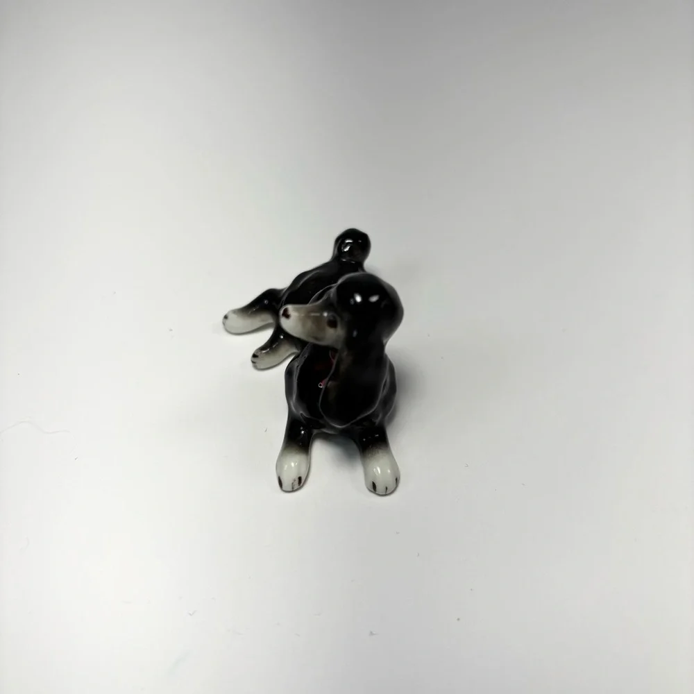 Vintage Miniature Poodle Bone China Dog Figure Glazed 2